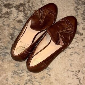 Vince Camuto Dark Brown Tassel Loafers